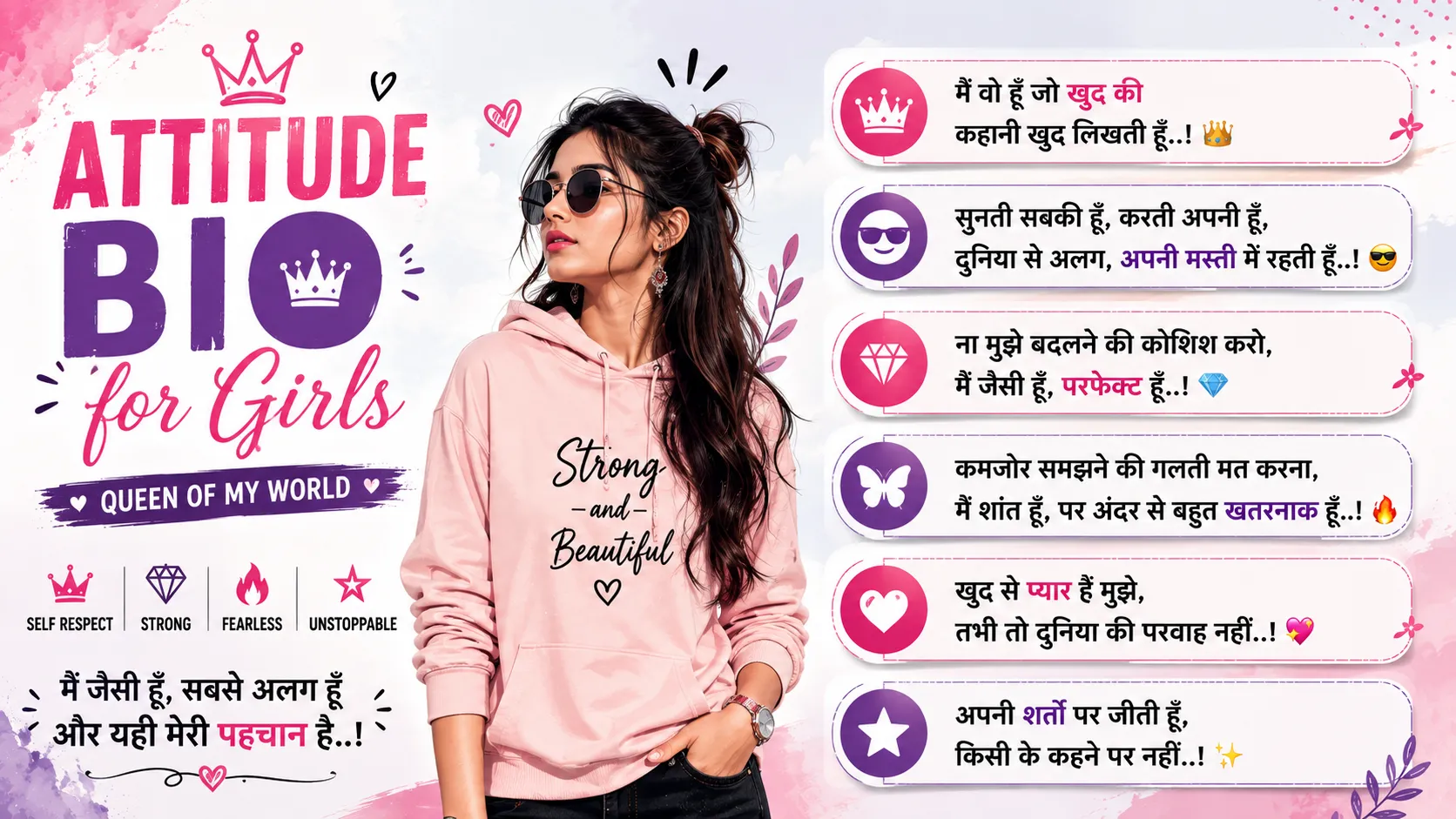 attitude bio for girls in hindi