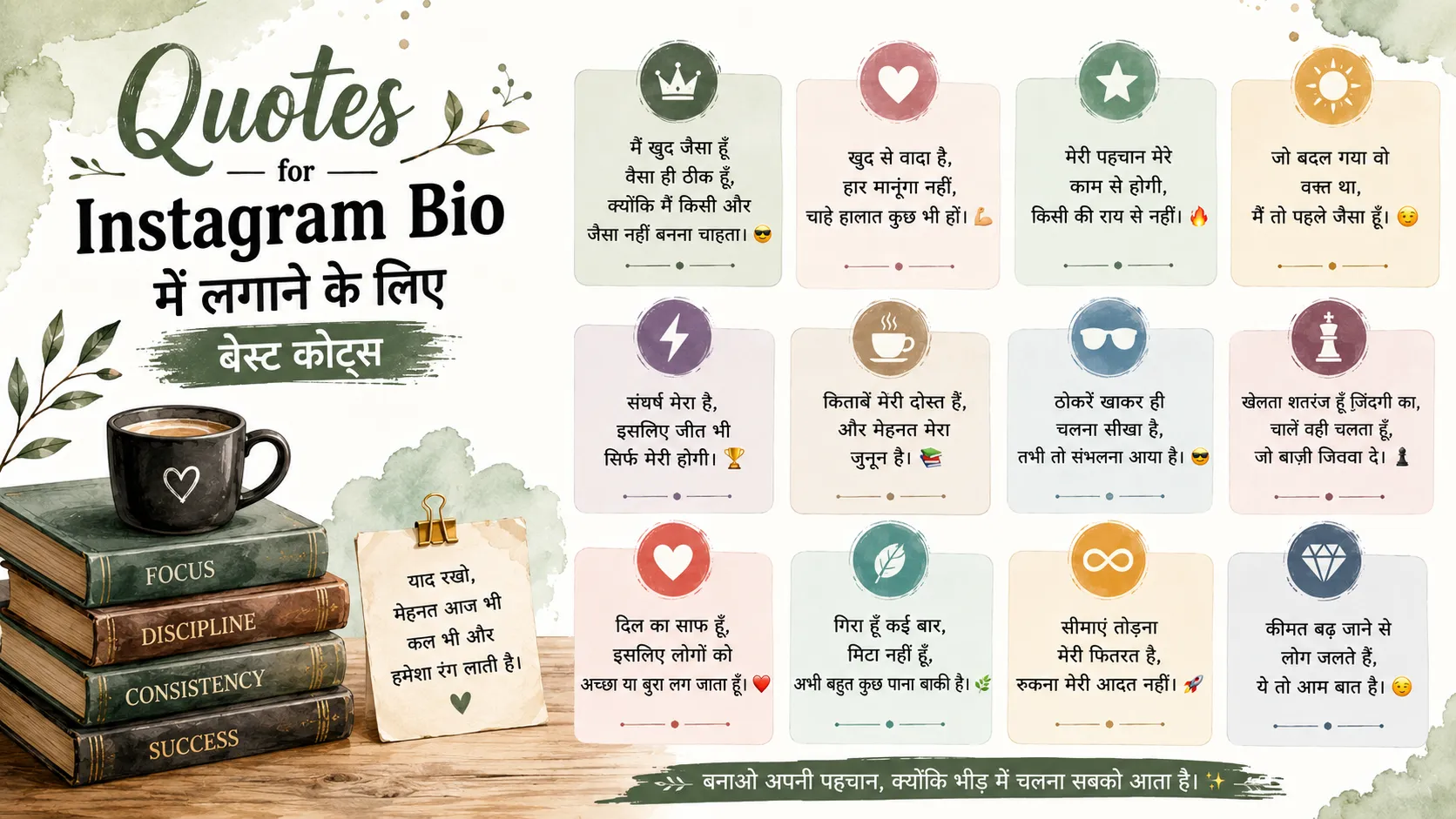 quotes for instagram bio in hindi