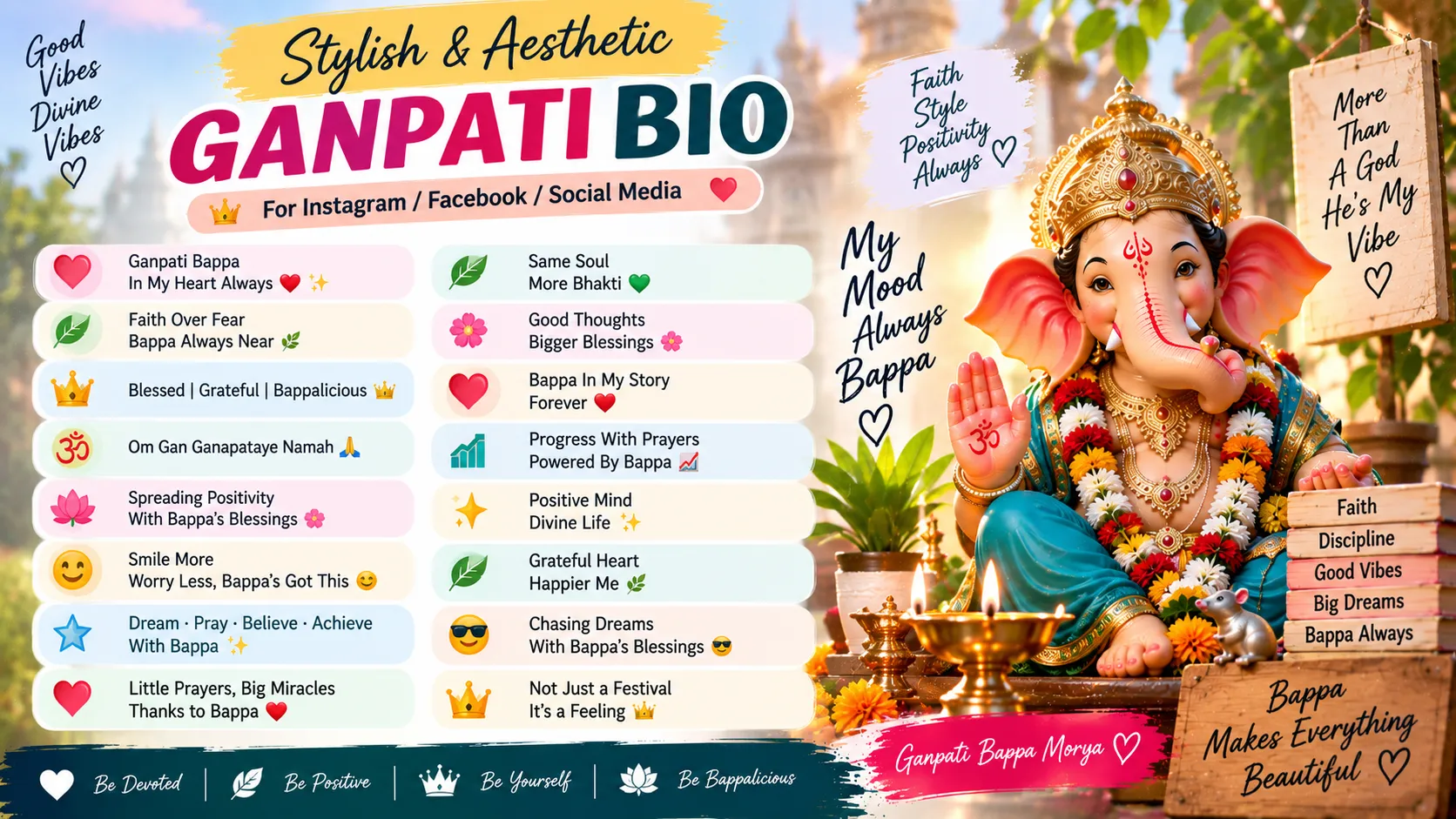 Stylish & Aesthetic Ganpati Bio