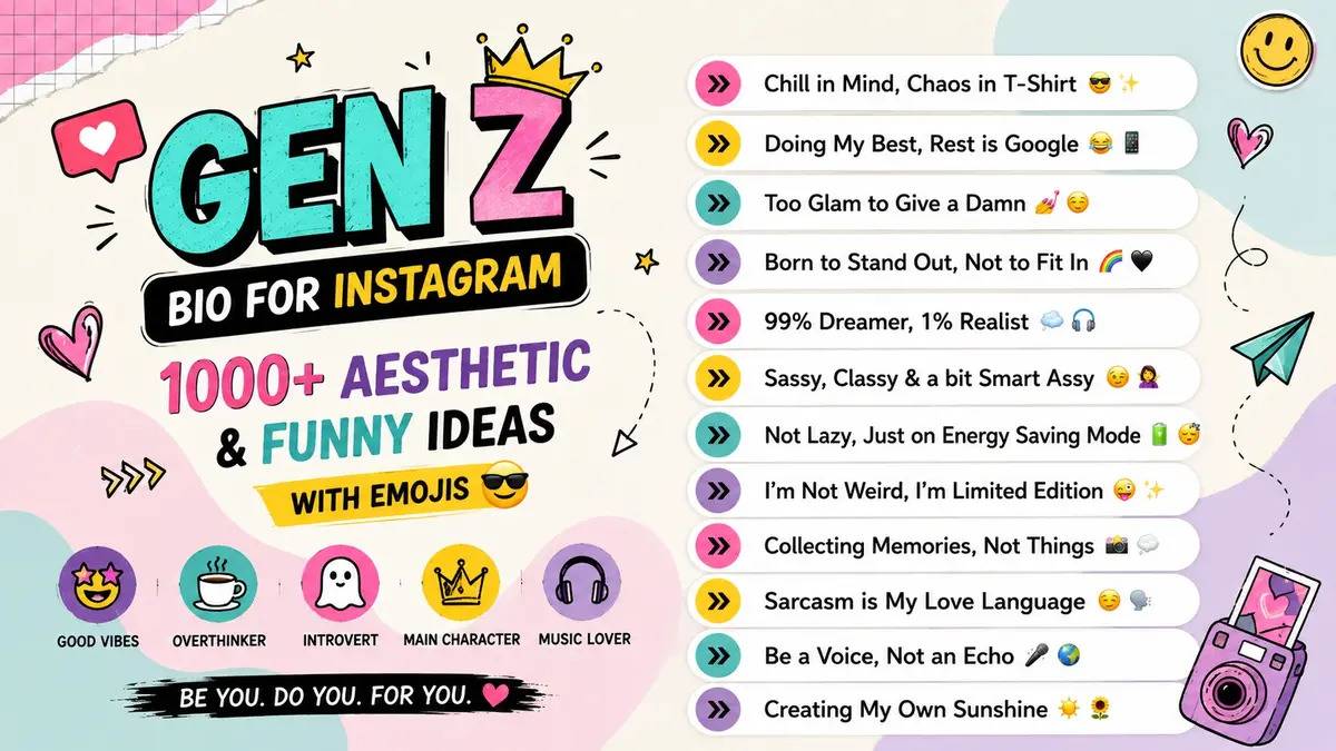 gen z bio for instagram