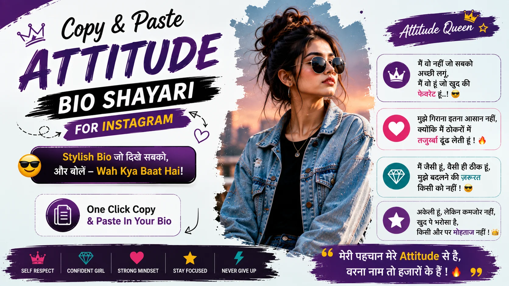 Copy & Paste Attitude Bio Shayari