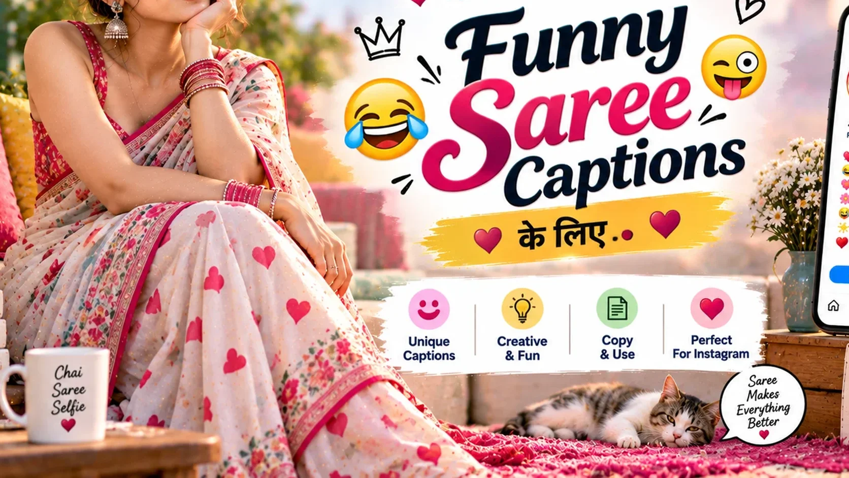 Funny Saree Captions