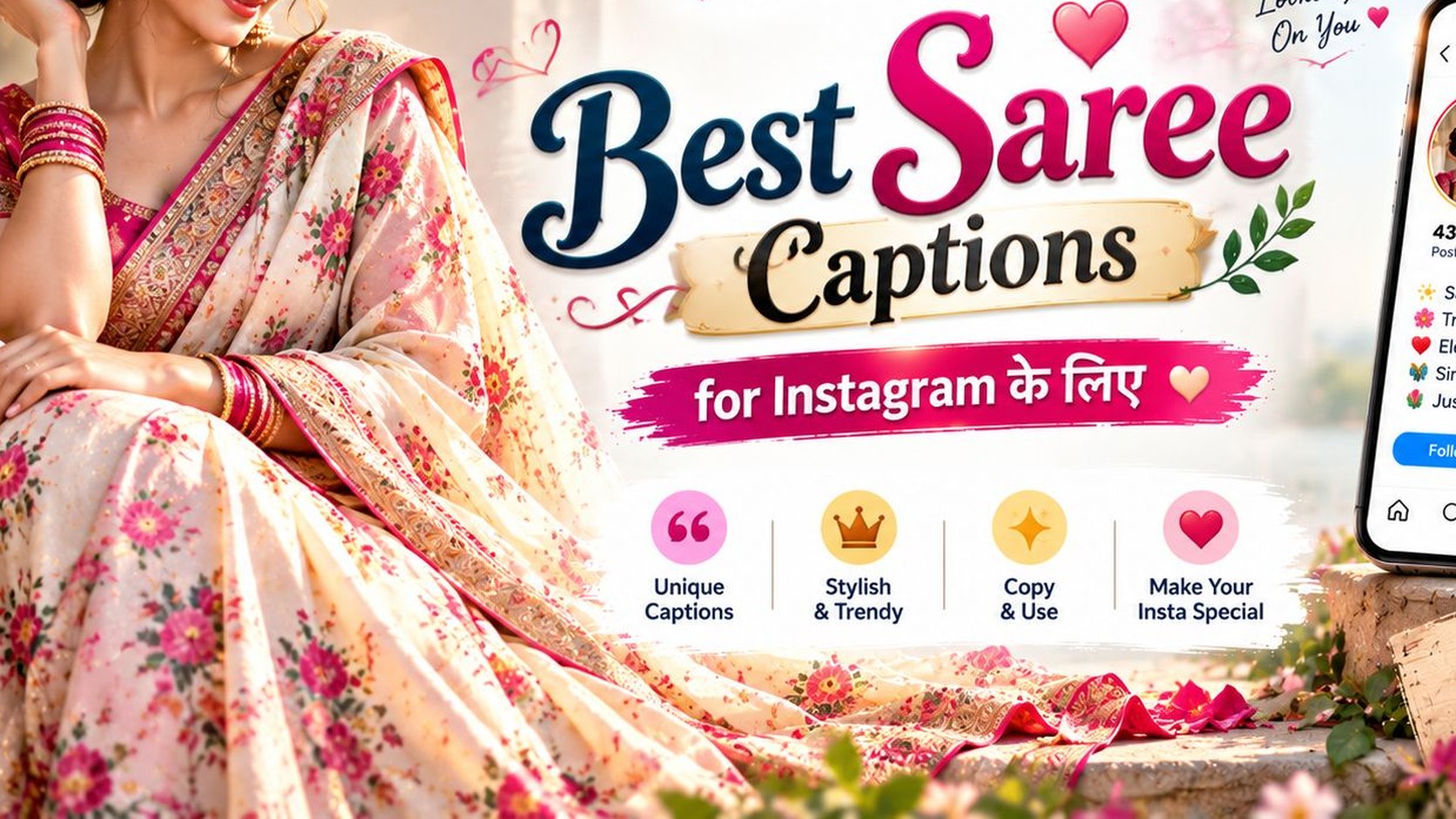 130 Best Saree Captions for Instagram in Hindi (Stylish)